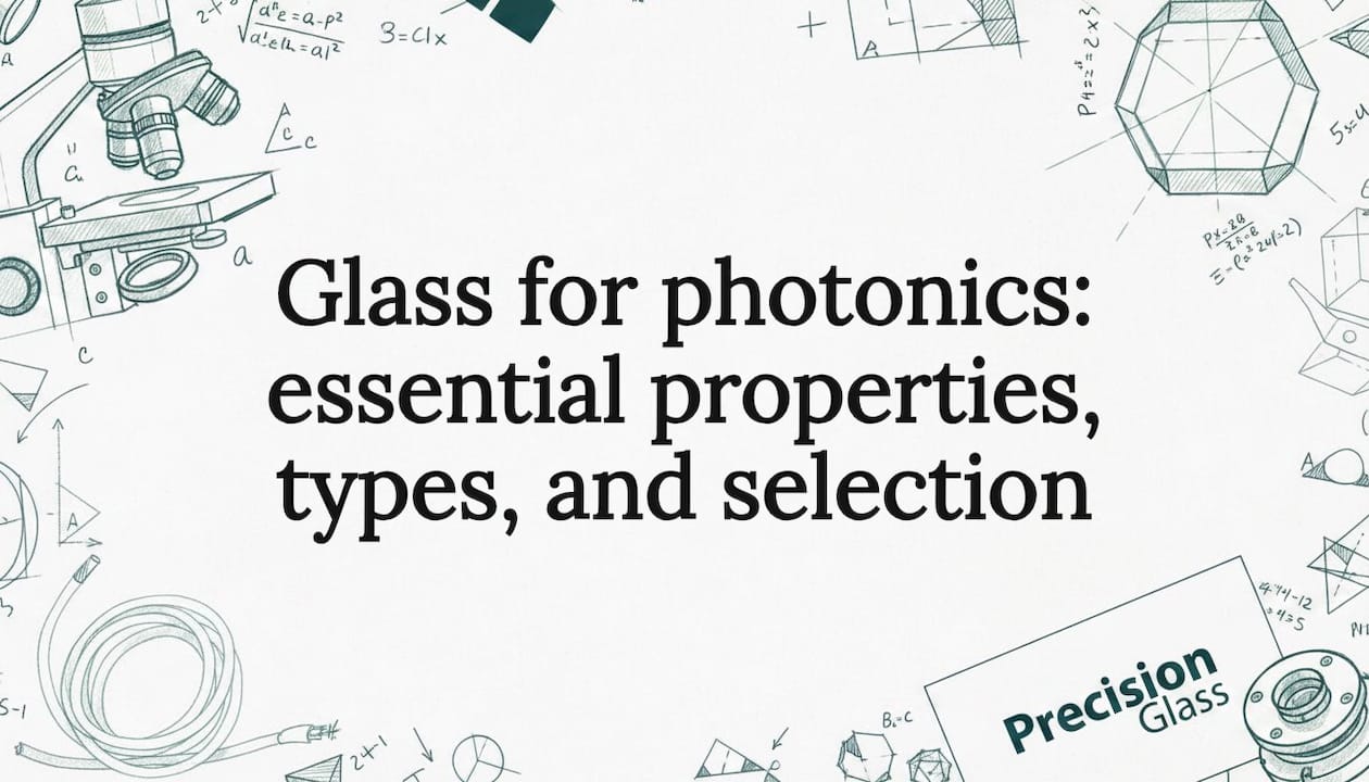 Glass for photonics: essential properties, types, and selection
