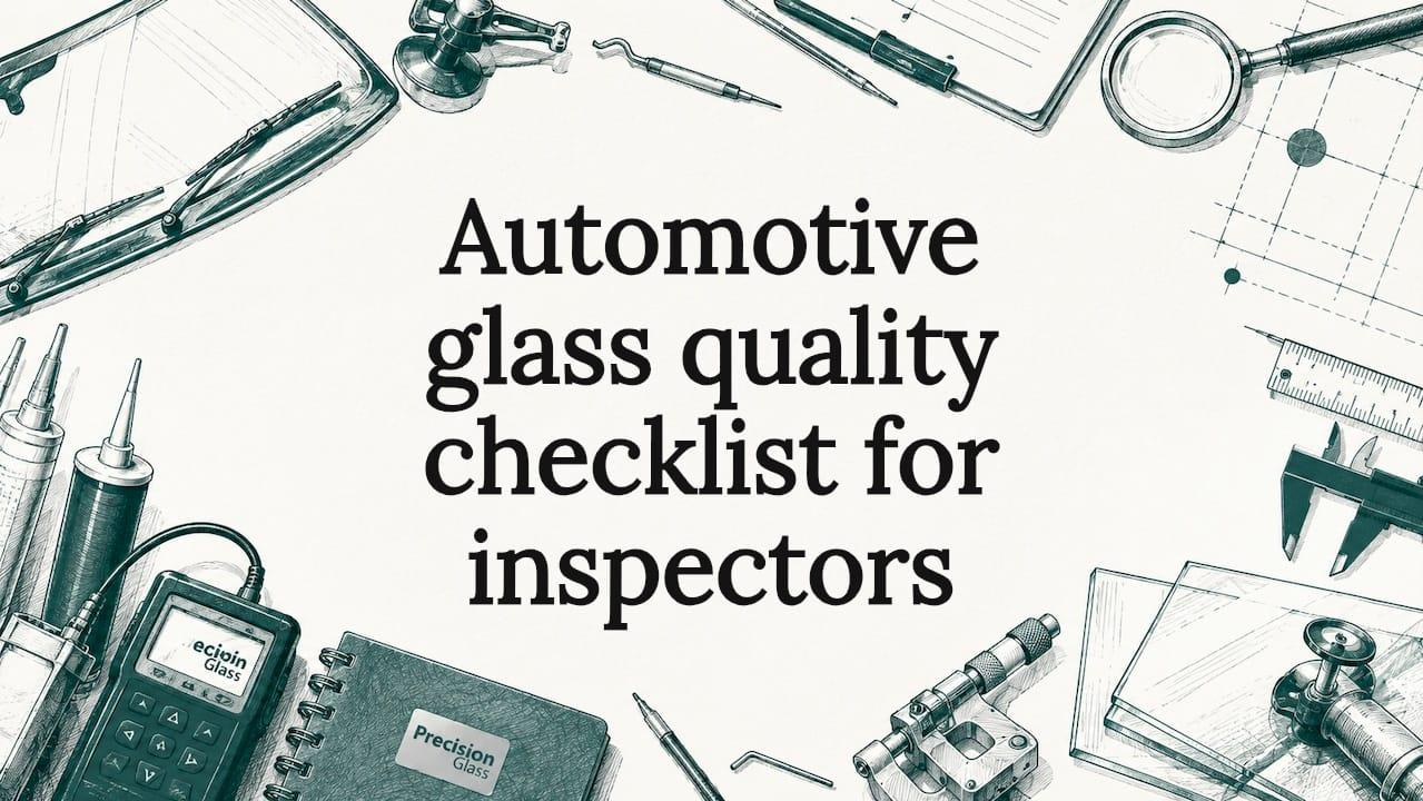 Automotive glass quality checklist for inspectors