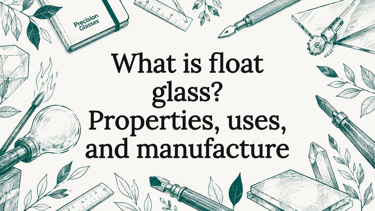 Decorative title card illustration with glass tools