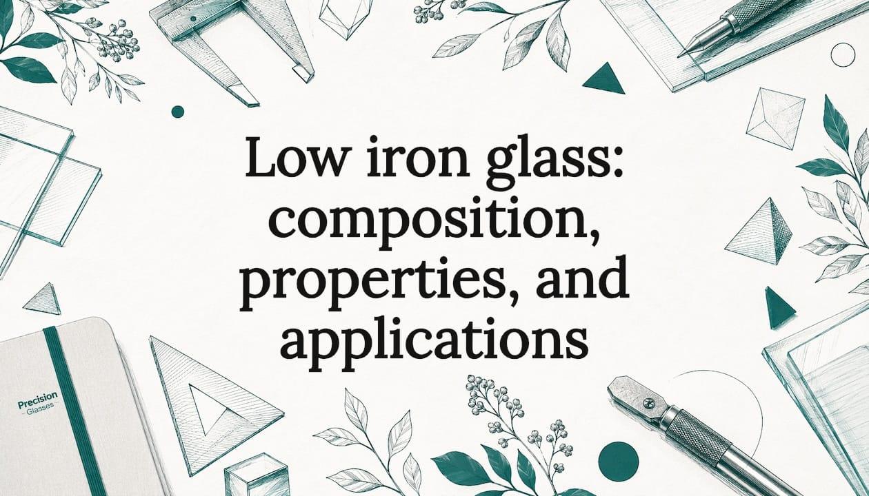 Low iron glass: composition, properties, and applications