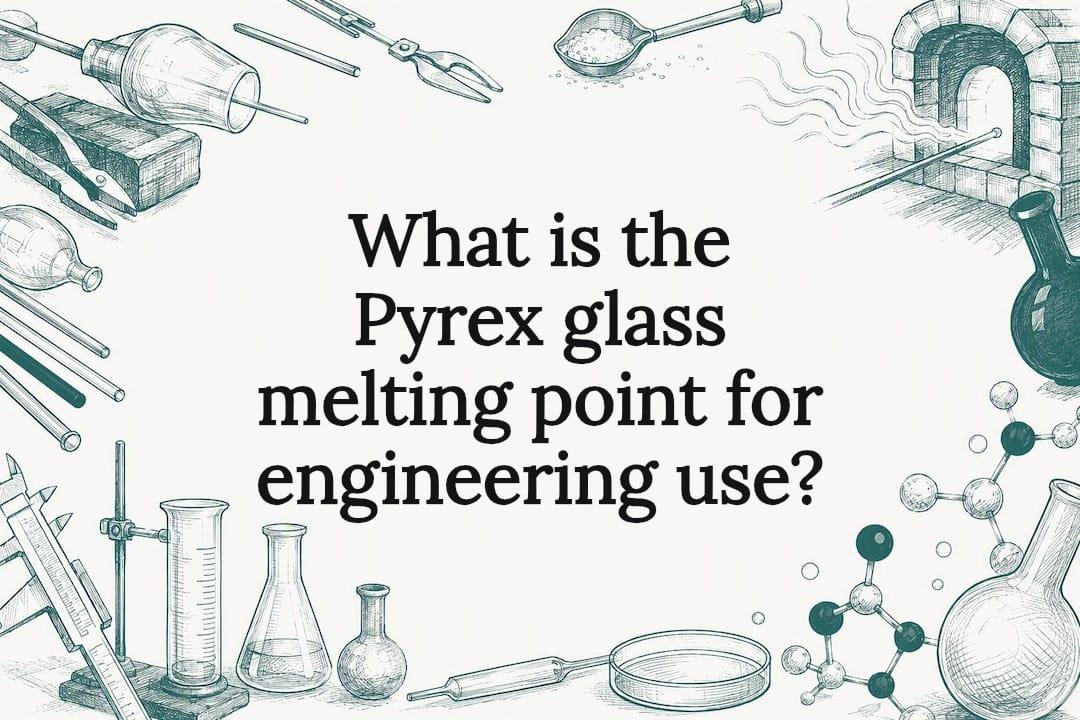What is the Pyrex glass melting point for engineering use?