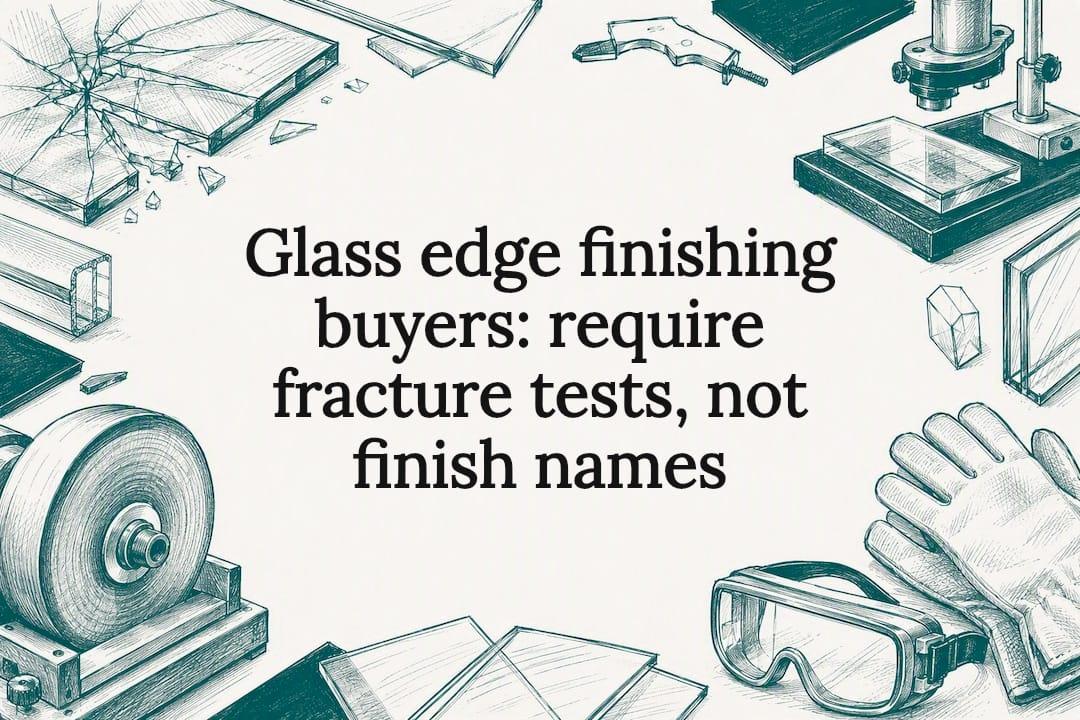 Glass edge finishing buyers: require fracture tests, not finish names
