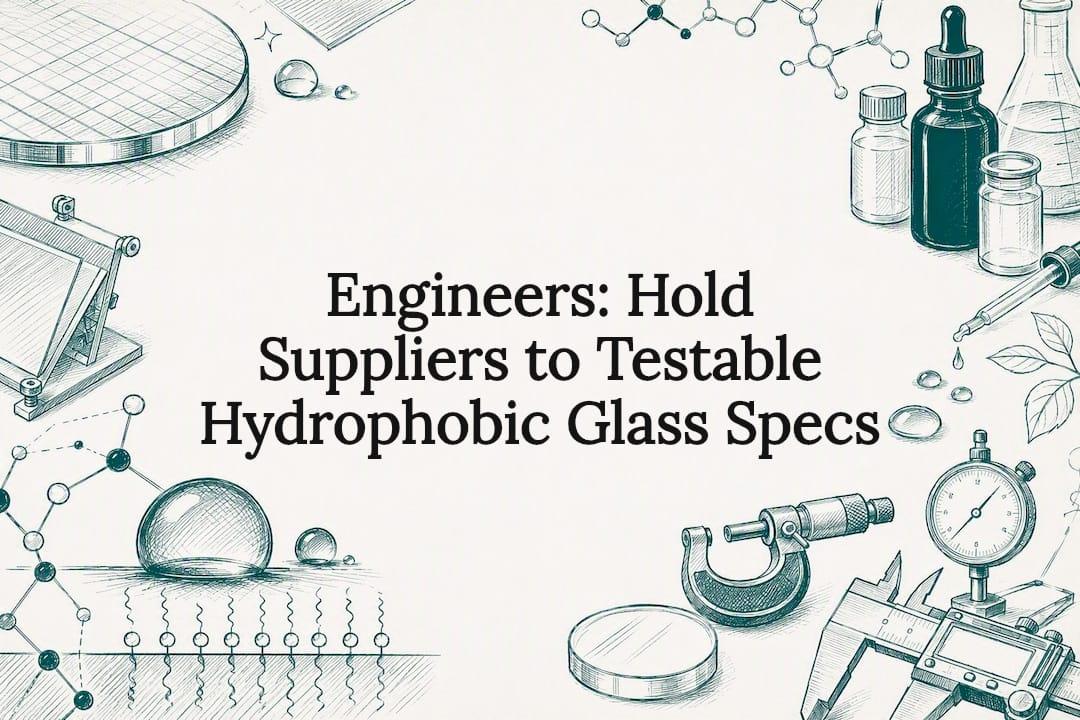 Engineers: Hold Suppliers to Testable Hydrophobic Glass Specs