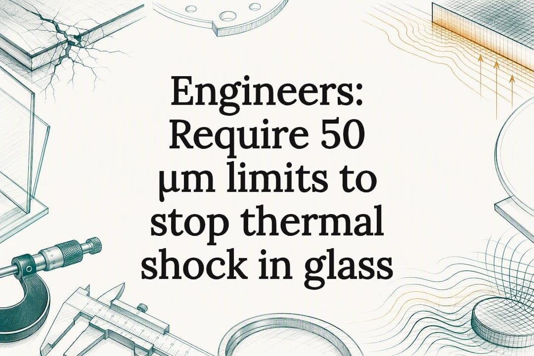 Engineers: Require 50 µm limits to stop thermal shock in glass