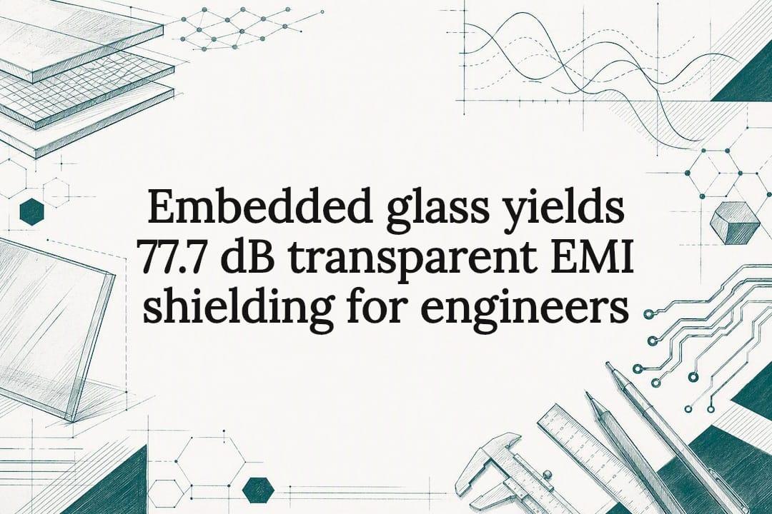 Embedded glass yields 77.7 dB transparent EMI shielding for engineers