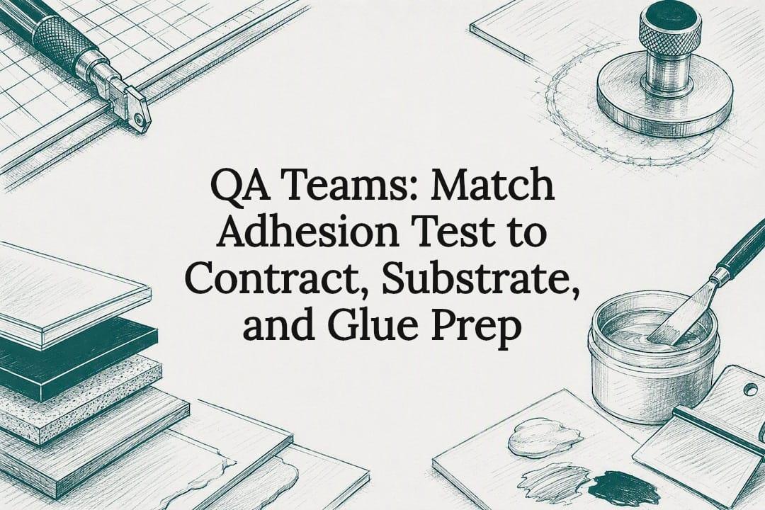 Decorative adhesion testing title card