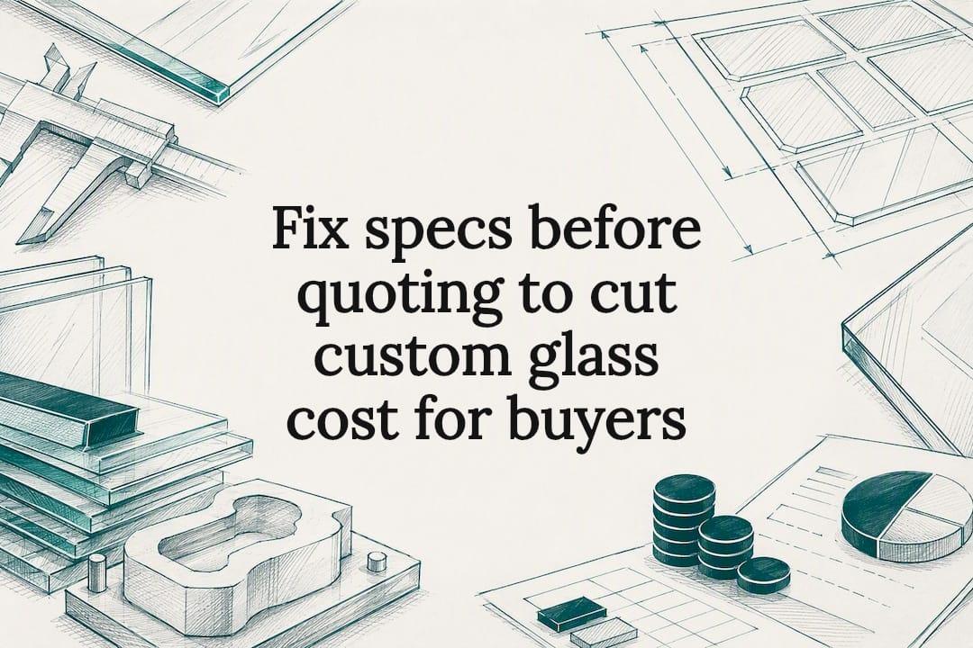 Fix specs before quoting to cut custom glass cost for buyers