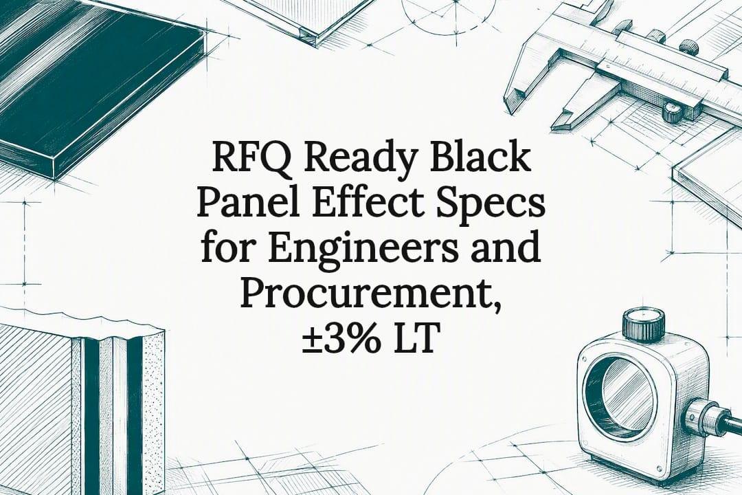 RFQ Ready Black Panel Effect Specs for Engineers and Procurement, ±3% LT