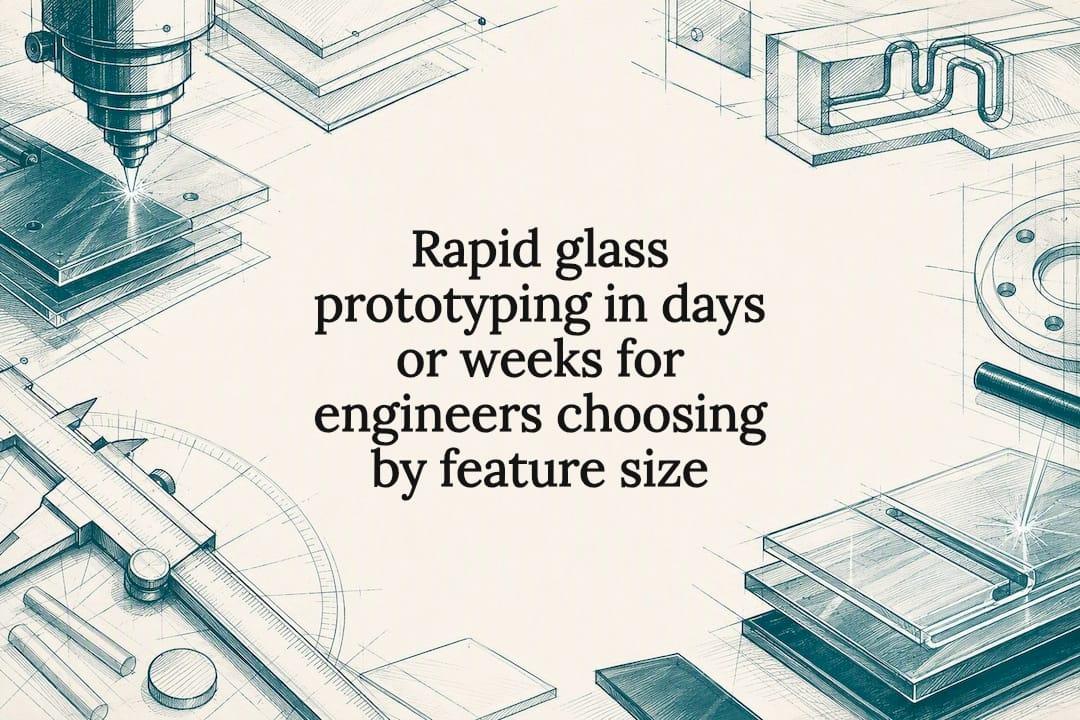 Rapid glass prototyping in days or weeks for engineers choosing by feature size
