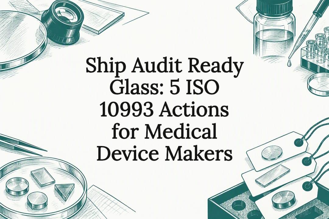 Ship Audit Ready Glass: 5 ISO 10993 Actions for Medical Device Makers