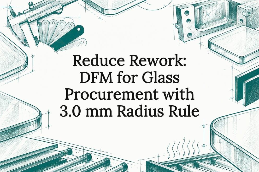 Decorative glass design title card