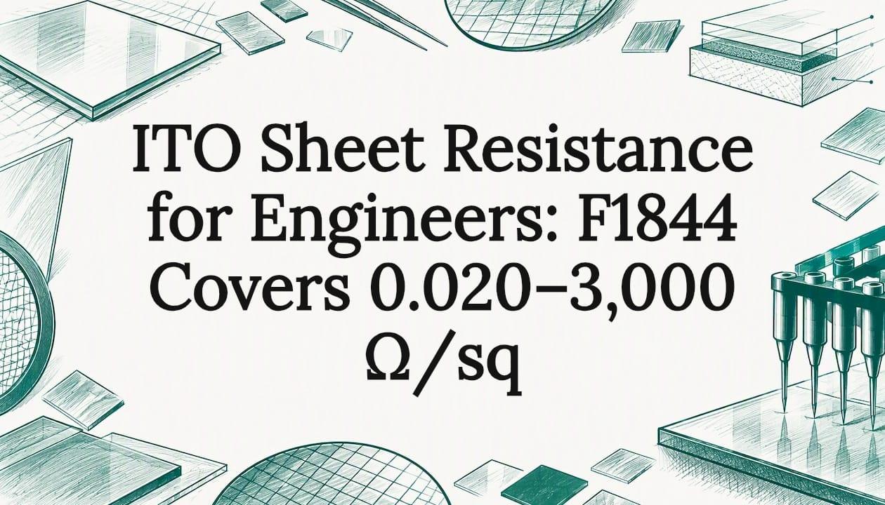 ITO Sheet Resistance for Engineers: F1844 Covers 0.020–3,000 Ω/sq